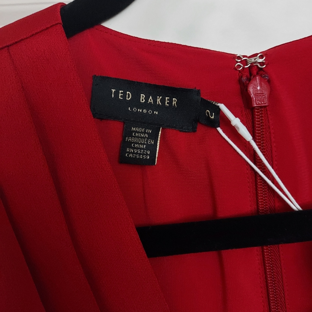 TED BAKER New Chrisey Wrap Dress - Red - Picture 5 of 8